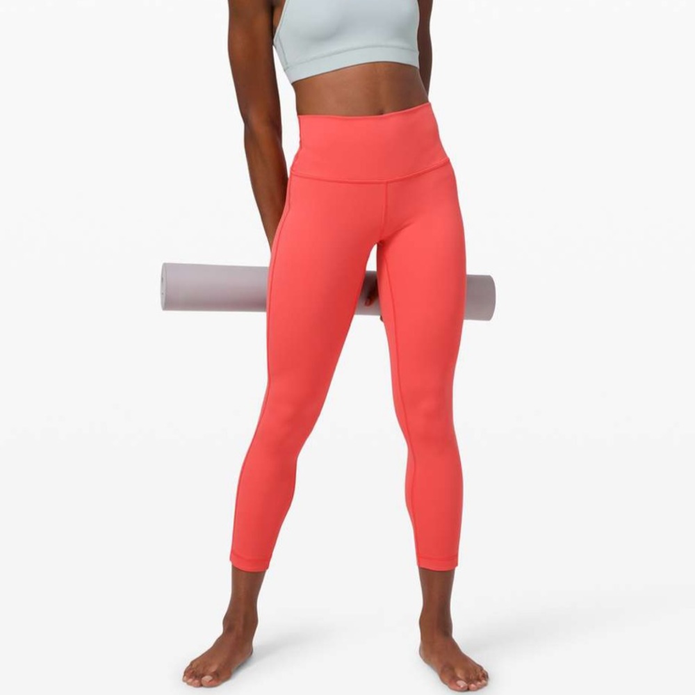 NWOT!Lululemon Wunder Under High-Rise 7/8 *Luxtreme 25"Watermelon Red size 4 EUC